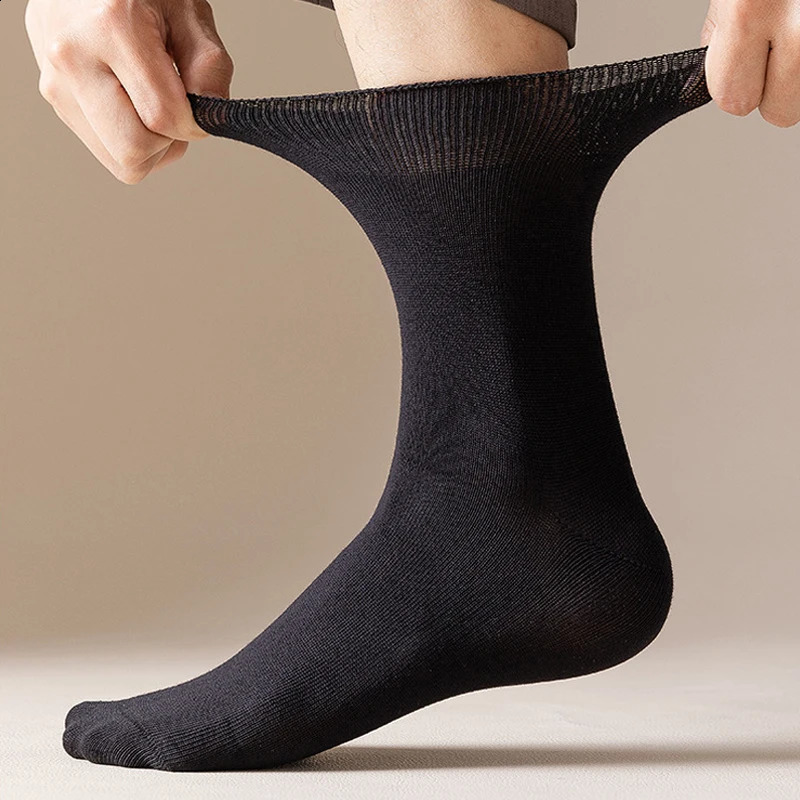 6Pairs Comfortable and Supportive Diabetic Socks for Men and Women Moisture wicking Cotton Fabric Non-binding Top business socks o240812