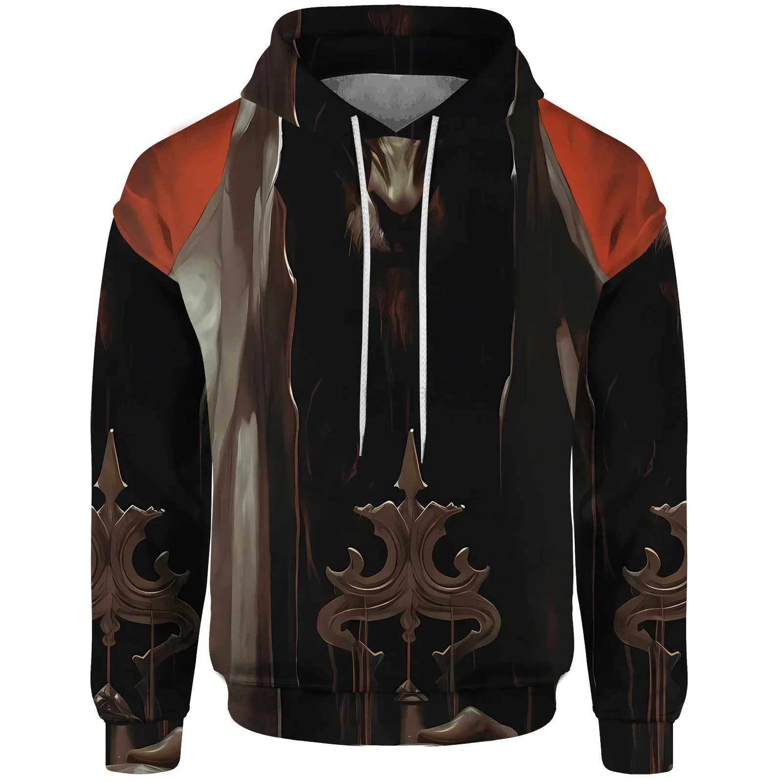 Dark Style Mens Hoodies 2024 Oversized Hoodie Young Nagrand Street Fashion Demon Cross Free Shipping Trendy and ComfortableXJ240812