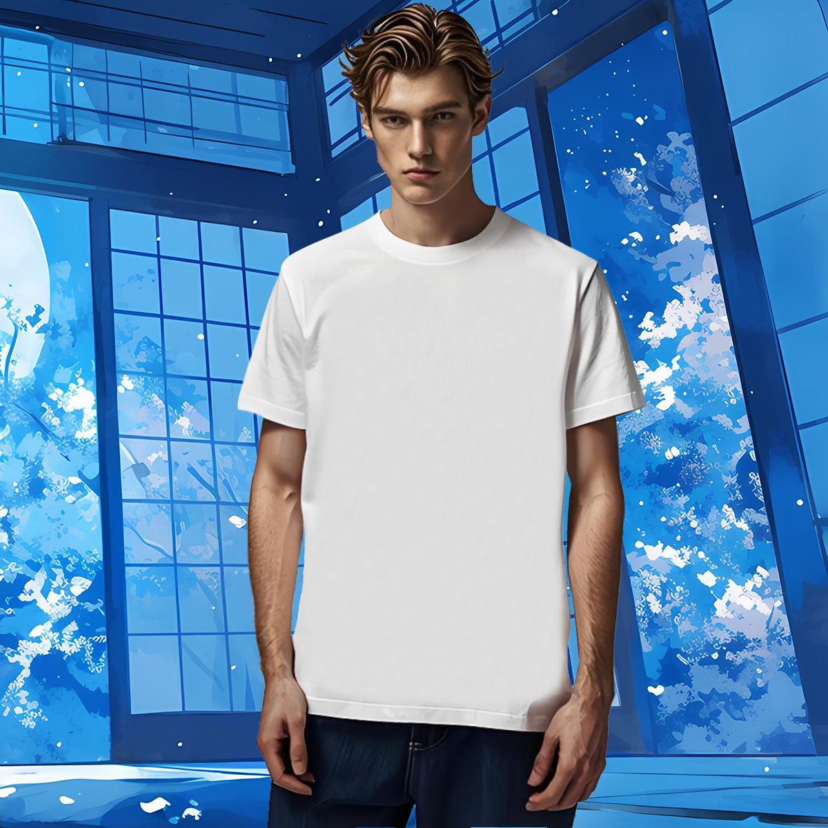 Wholesale letter T-Shirts Street Casual Men Tees 230g Cotton 2024 Summer Breathable Soft DIY Printed Tshirts