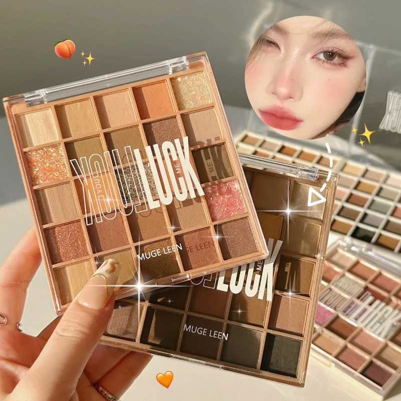 Orange Peach Eyeshadow Palette 25Color Earth Tone Eye Shadow Low Saturation Orange Brown Eyeshadow Plate Gentle Gloss Eye-shadowCL240812