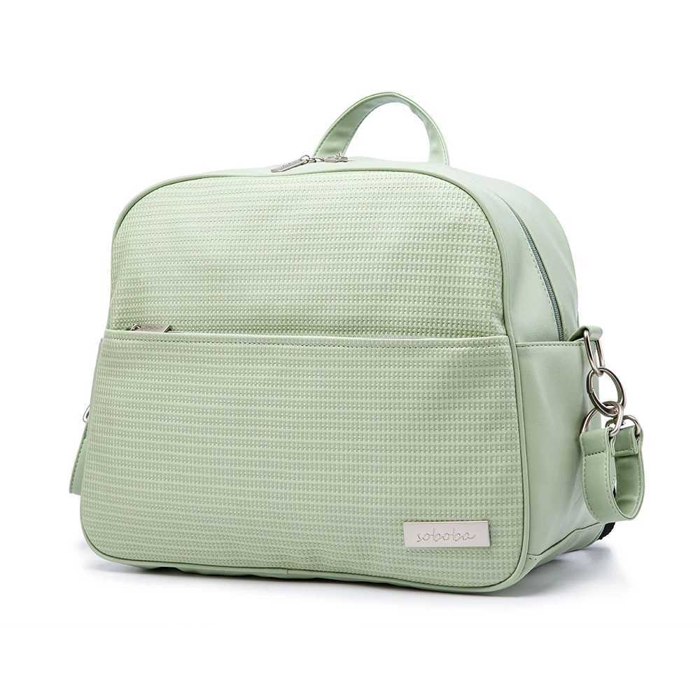 Soboba Baby Diaper Backpack Waterproof Multi functional Travel Diaper Replacement Bag Patch Work Fashion Diaper Bag W240812