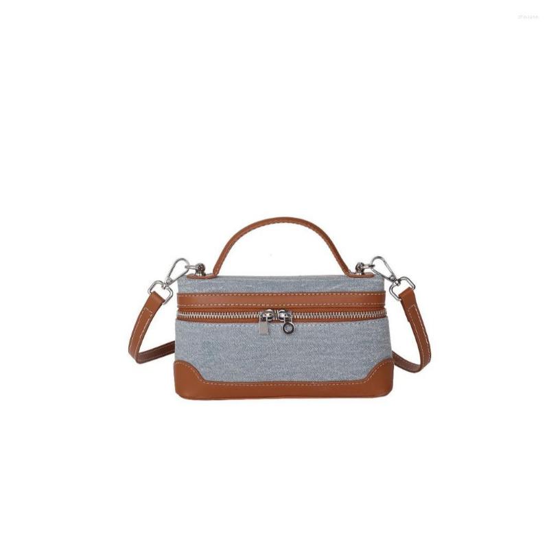 Bag Denim Color-matching Portable Small Square Women's Cross-border Trendy Explosive Shoulder Crossbody zhanyishengli