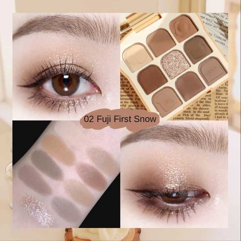 NOVO Toast 9 Colors Matte Eyeshadow Palette lescent Eye Plate Cute Makeup Palette Female Cosmetic Lasting Nature BeautyW241212