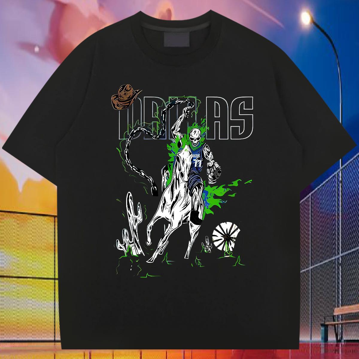 Fashion Men T Shirts skull Tops Tees 100% Cotton 230g Casual Comfortable DIY Breathable Tshirt for Man Woman