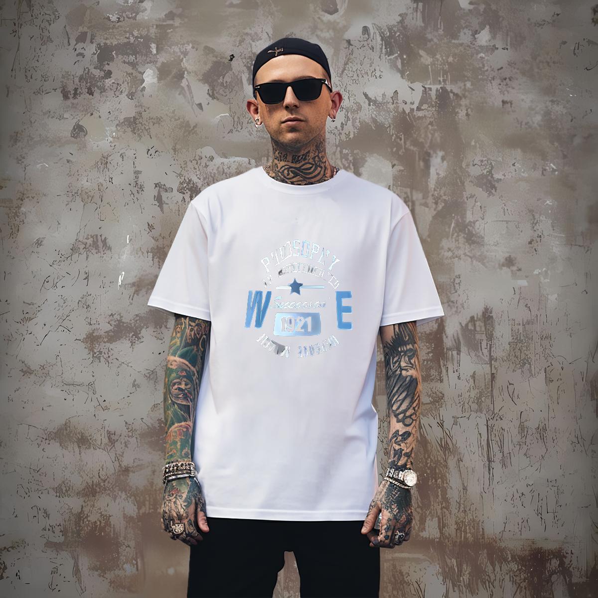 Custom 230g Pure Cotton T Shirts Men Daily Wear Men Tshirts Clothes Breathable Short Sleeve Cool Cartoon Print