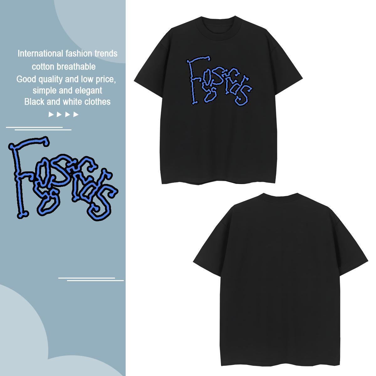 Free Shipping Men Tops Tees letter 230g Cotton Home Outdoor Breathable Crew Neck Mens T Shirts Custom Anime New Arrival Wear