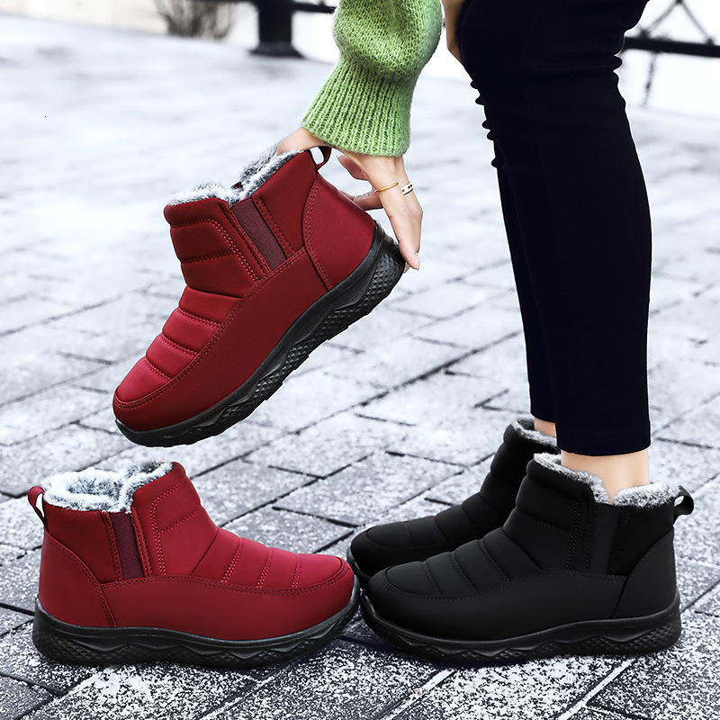 Ddmysports Live Streaming Couple Snow Boots Women S Mother Shoes Polyurethane And Plush Thick Cotton Outdoor Shoes