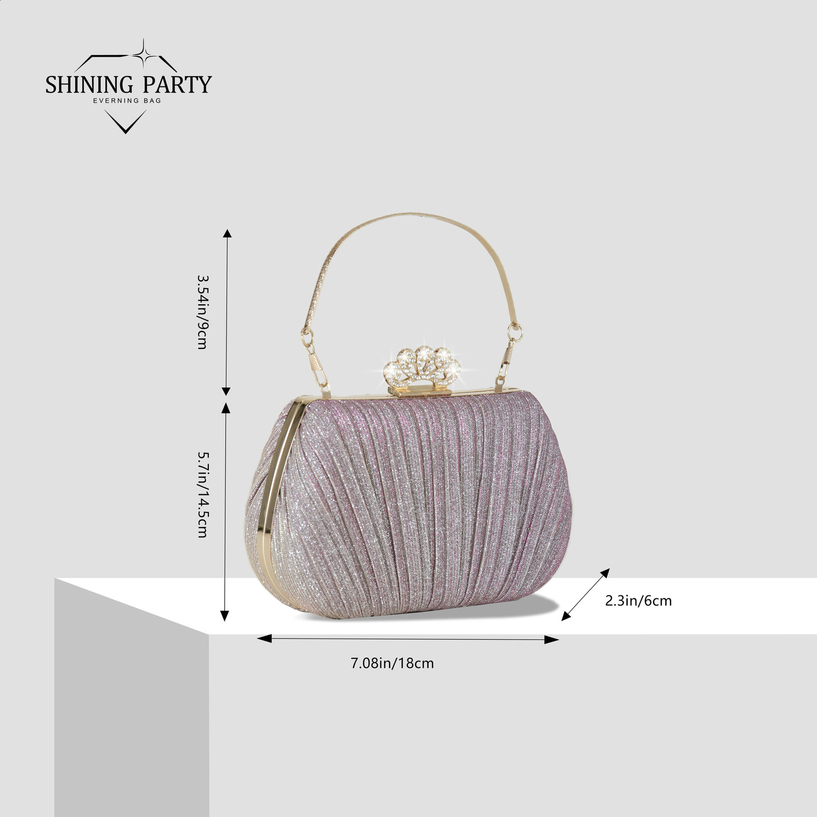 Fashion Diamond Top Handle Womens Evening Handbag Clutch Bag Sparkling Glitter Water Daily Wallet Wedding Ball 240810