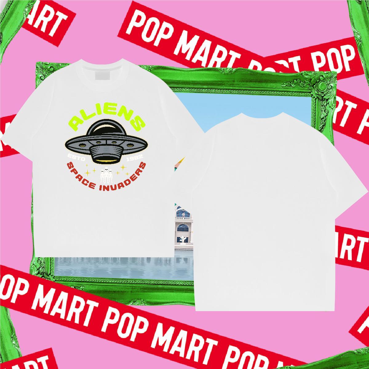 Unisex Men Clothes T-Shirt UFO 230g Cotton Hip Hop Breathable Short Sleeve T shirt DIY Printed New Designer Wear