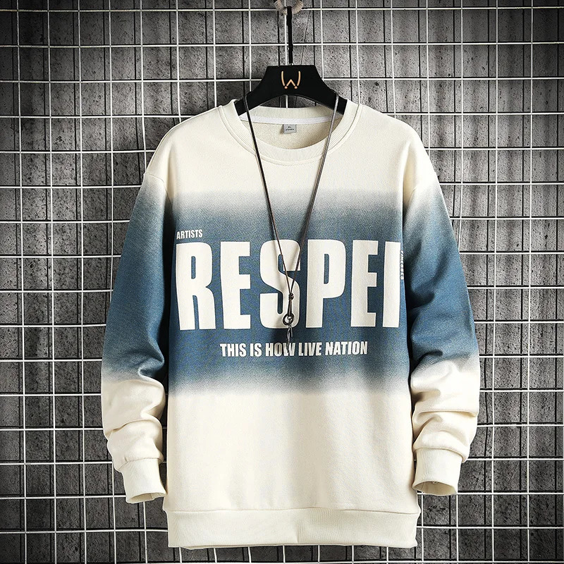 Autumn Spring Hoodies Sweatshirt For Mens Print Hip Hop Punk Pullover Streetwear Casual Fashion Clothes OverSize 5XL 240812