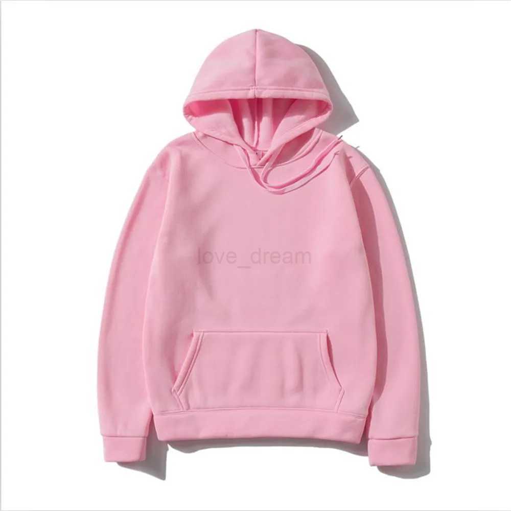 Hoodies Sweatshirts Men Woman Fashion Solid color Red Black Gray Pink Autumn Winter fleece Hip Hop Hoody Male Brand Casual TopsXJ240812