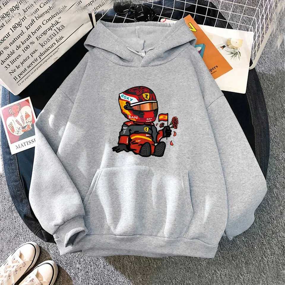 Sainz Mini F1 Hoodies for Men Games Cartoon Graphic Sweatshirts Long Sleeve Y2k Clothes Men Clothing Harajuku Streetwear WomenXJ240812