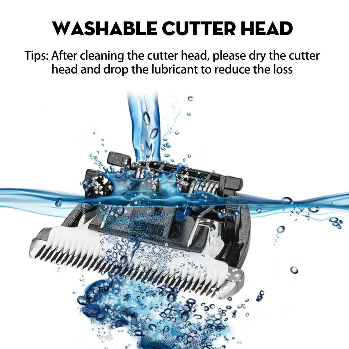 Professional Hair Timmer LCD Display Waterproof Low Noise Electric Hair Clipper Beard for men Barber Hair Cutting Machine 240806