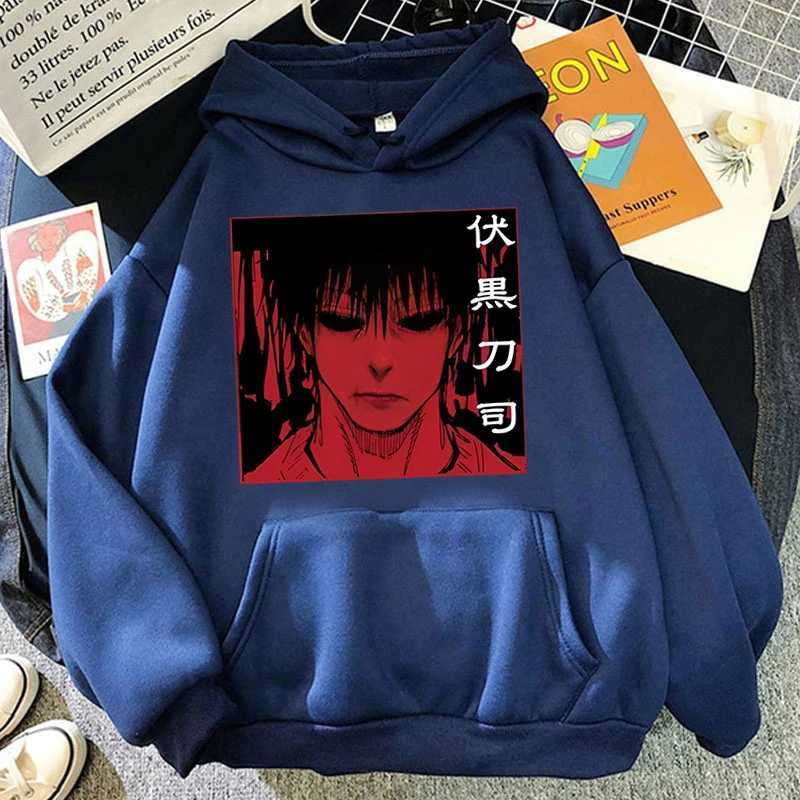Fashionable unisex hoodie anime Fushiguro Toji printed hoodie set streetwear casual zipper topW240724