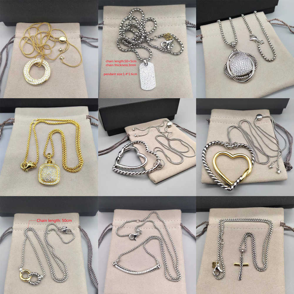 Exquisite Cable Quality Fashion Designer Necklace Luxury Necklaces Premium High Medal dog tag Brand Love Shape Twisted Square Round Diamond Lovers Wedding Gift