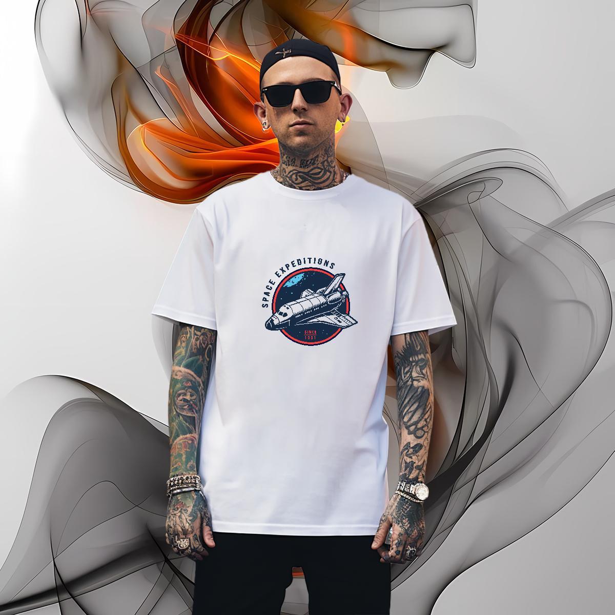 Classic Casual 100% Cotton 230g Men T Shirts Summer Casual Tshirt for Man Woman Polos Crew Neck Loose Fit Custom Big Size