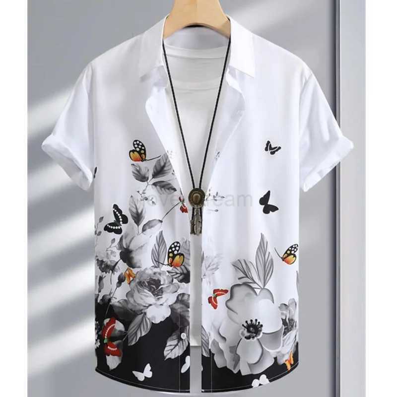 Fashion Shirt For Men 3d Ink Painting Prints MenS Clothing Daily Casual Short Sleeve Beach Party Sweatshirt Street Hawaii ShirtXJ240812