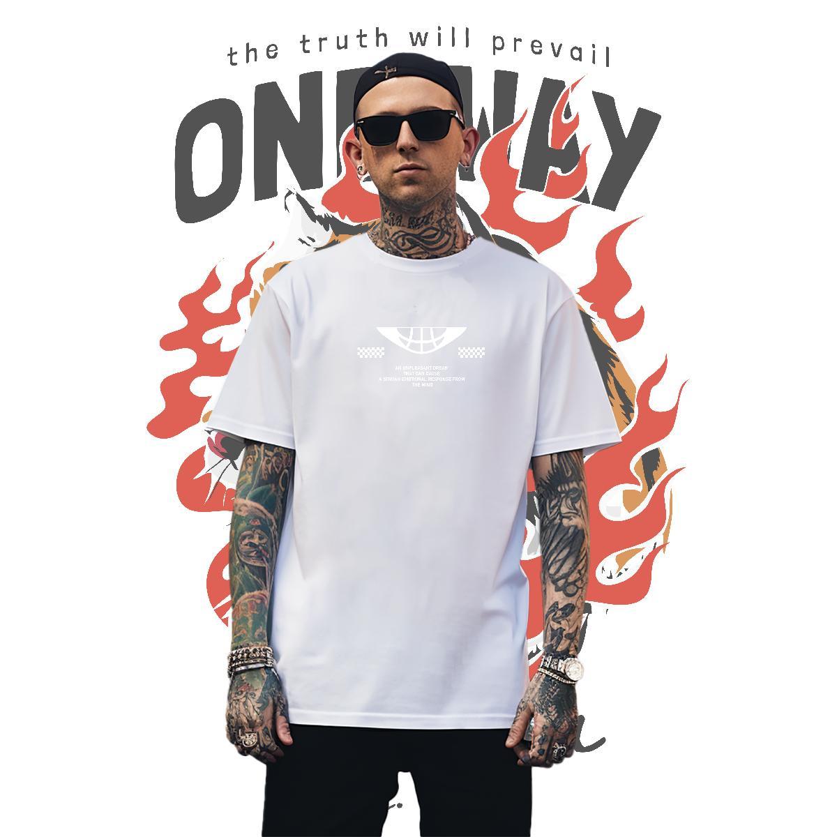 Free Shipping Tshirts letter 100% Cotton 230g Casual Breathable Crew Neck T-Shirts Custom Cartoon Fashion Designer Clothings