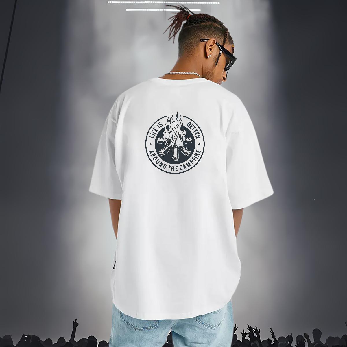 New Designer Men T Shirts letter Tops 230g Pure Cotton Outdoor Brand Cartoon Printing L-4XL Breathable Soft Mens Tshirts