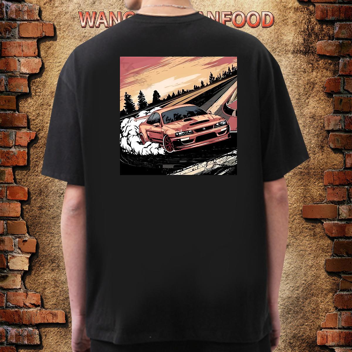 DIY Customized T-Shirts drifting Tops Tees 230g Cotton Casual Daily Wear Popular DIY Logo Oversized Breathable Short Sleeve Men Tshirts