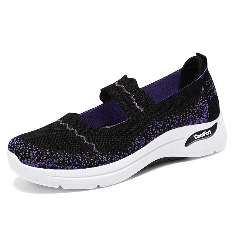 Ddmysports Shoes In Summer Mom S Lightweight And Comfortable Walking Shoes Fly Woven Breathable Casual For Women Outdoor