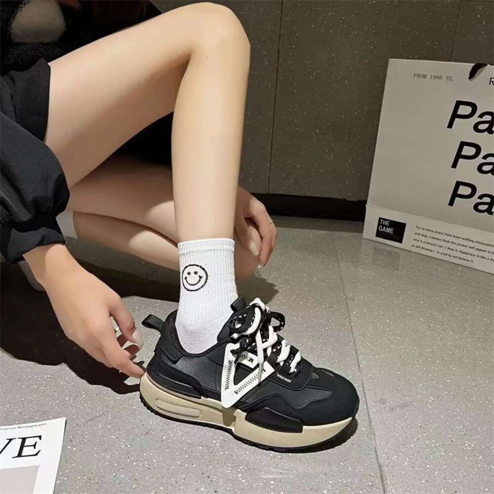 Ddmysports YUECEN Internet Celebrity Small Thick Soled Forrest Gump New Niche Lightweight German Training Dad Shoes Trend Outdoor Shoes