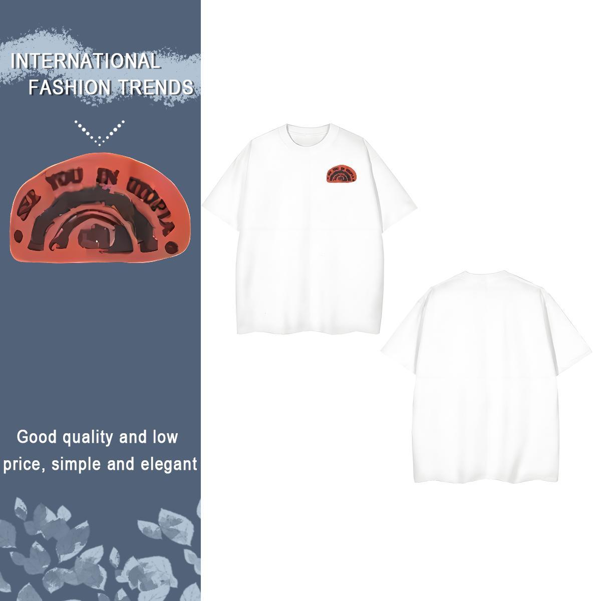 TOP Quality logo Men T Shirts Street Men Tees 230g 100% Cotton Customized Breathable Soft Anime Tees Shirts