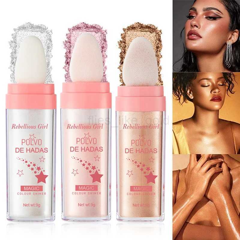 Highlight Powder White Moonlight Polvo De Hadas Flash Micro Light Contour Shadow Illuminator Female Facial Body Flash Makeup W240812