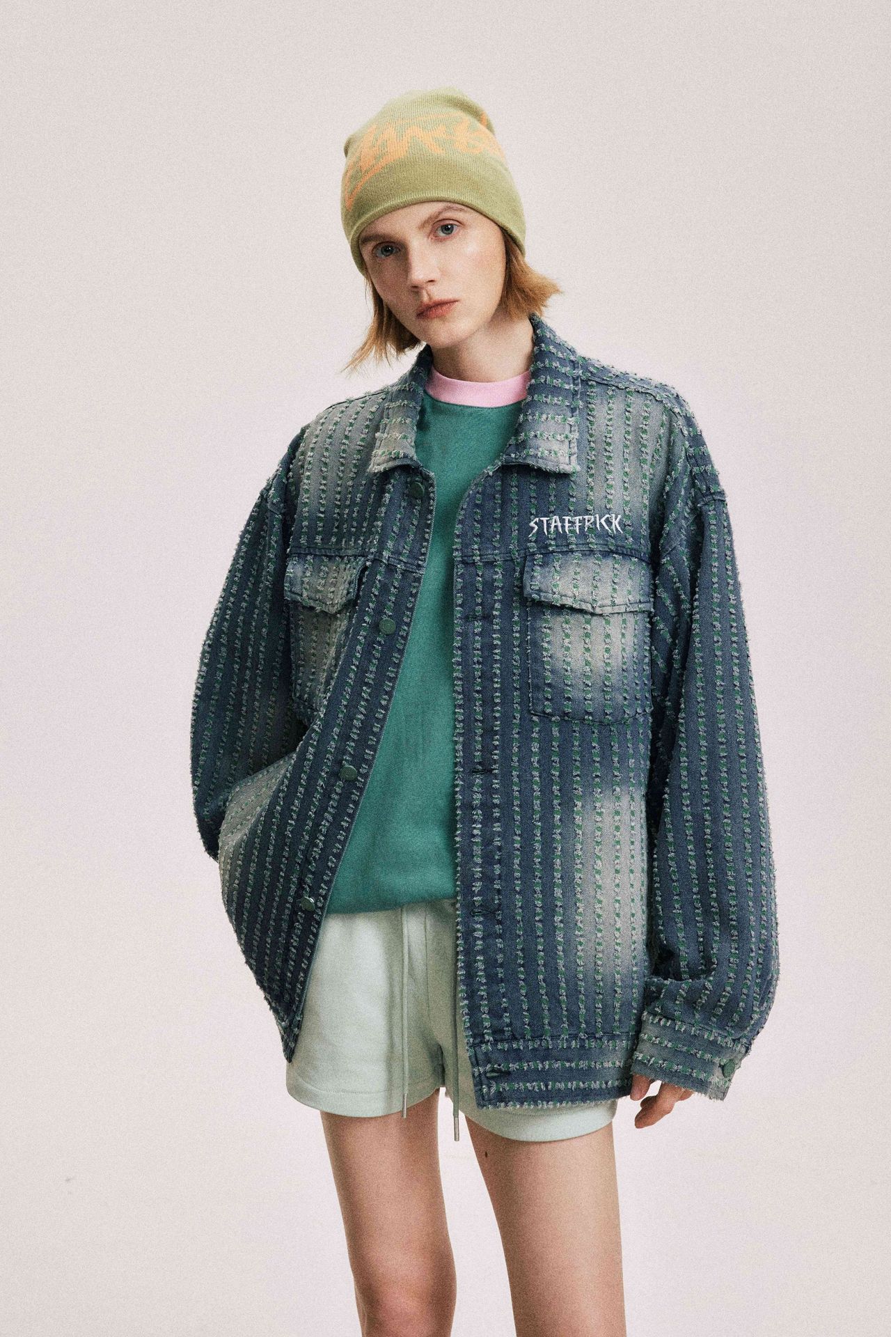 Men Streetwear Denim Jacket Ripped Hole Hip Hop Harajuku Jacket Jeans Autumn Loose Retro Denim Jacket Coat Outwear Cotton