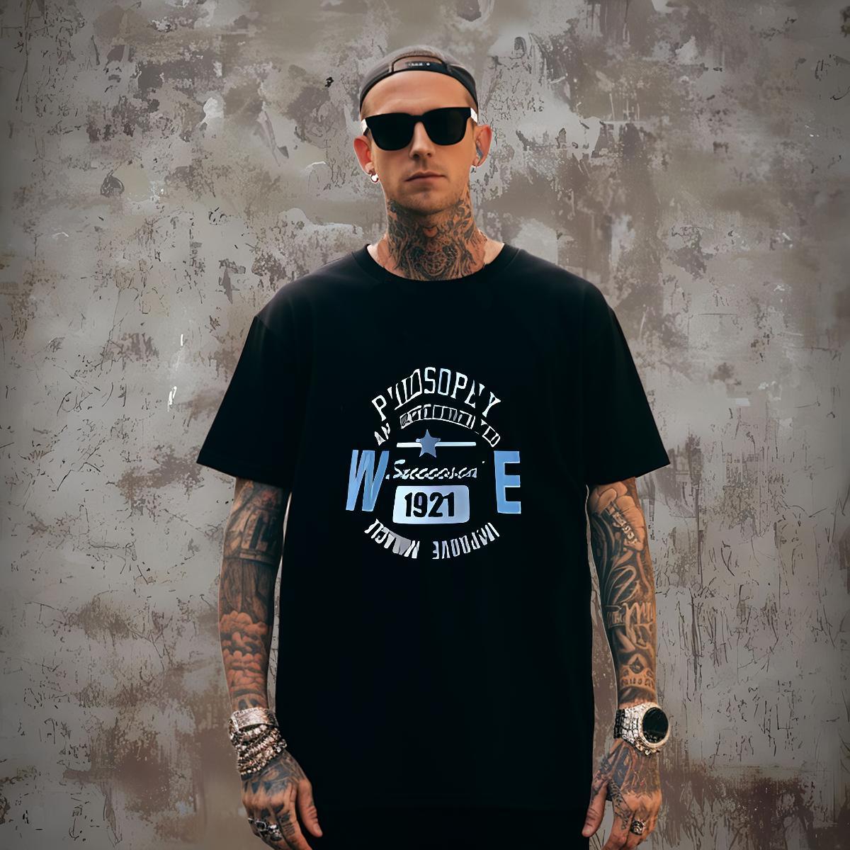 Custom 230g Pure Cotton T Shirts Men Daily Wear Men Tshirts Clothes Breathable Short Sleeve Cool Cartoon Print