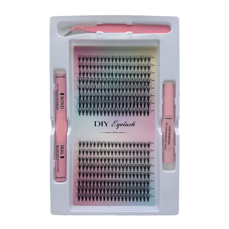 DIY Cluster Eyelash Extension Individual Lashes Large Capacity Soft Natural Curl False Eyelashes Crisscross Cruelty Extensiones De Pestanas Individual