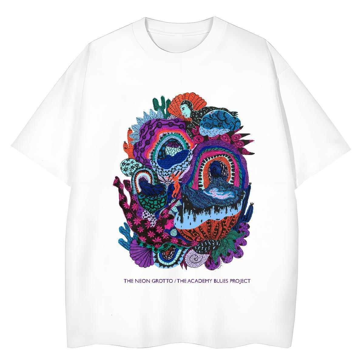 Unisex Men Clothes T-Shirt Hip Hop 230g Cotton Cartoon Print Breathable Short Sleeve snake T shirt Fashion Casual Polos