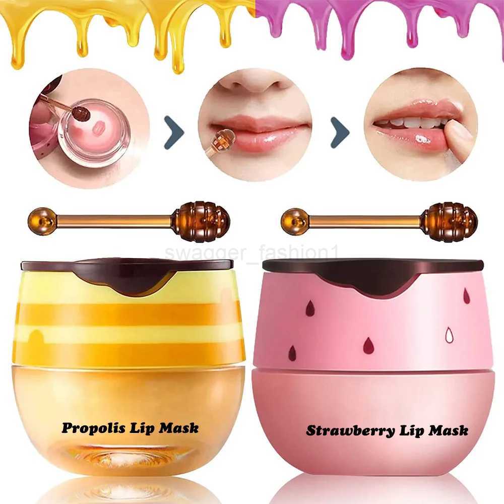 Honey Lip Balm Moisturizing Nourishing Anti-Wrinkle Lip Mask Anti-cracking Fade Lip Lines Whitening Lip Care Skin Care ProductsXJ240812
