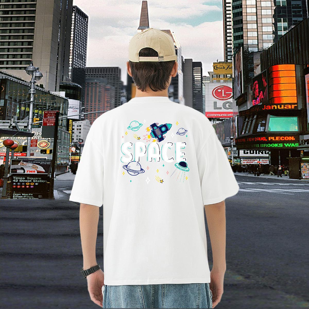 Custom T-Shirts ET Tops Shirt 230g Pure Cotton Sports Casual TOP Quality Custom Printing Breathable Crew Neck Men Clothes T-Shirt