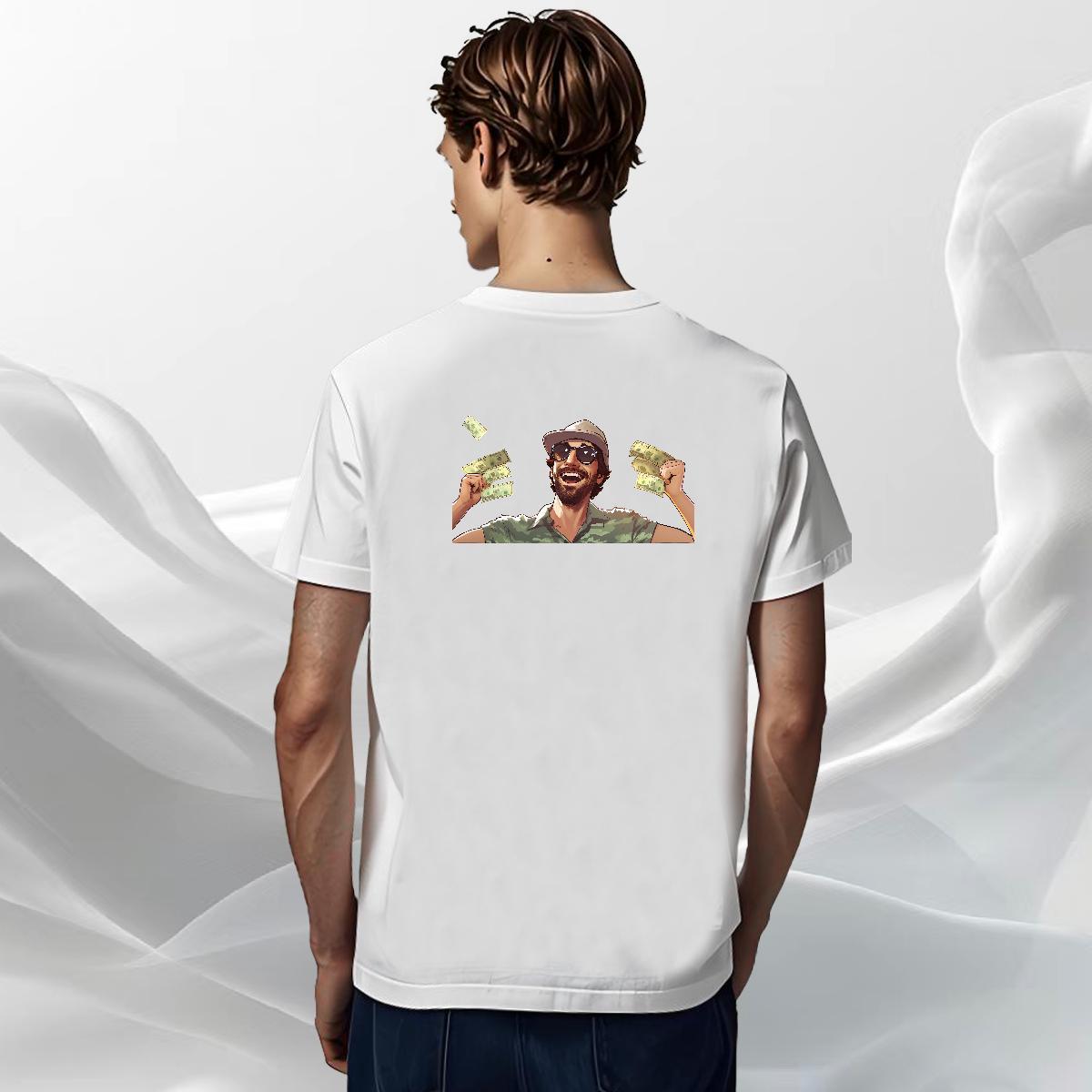 2024 Mens T Shirts money Tshirts 230g Cotton Daily Wear Classic Customized Crew Neck Breathable Tshirt for Man Woman