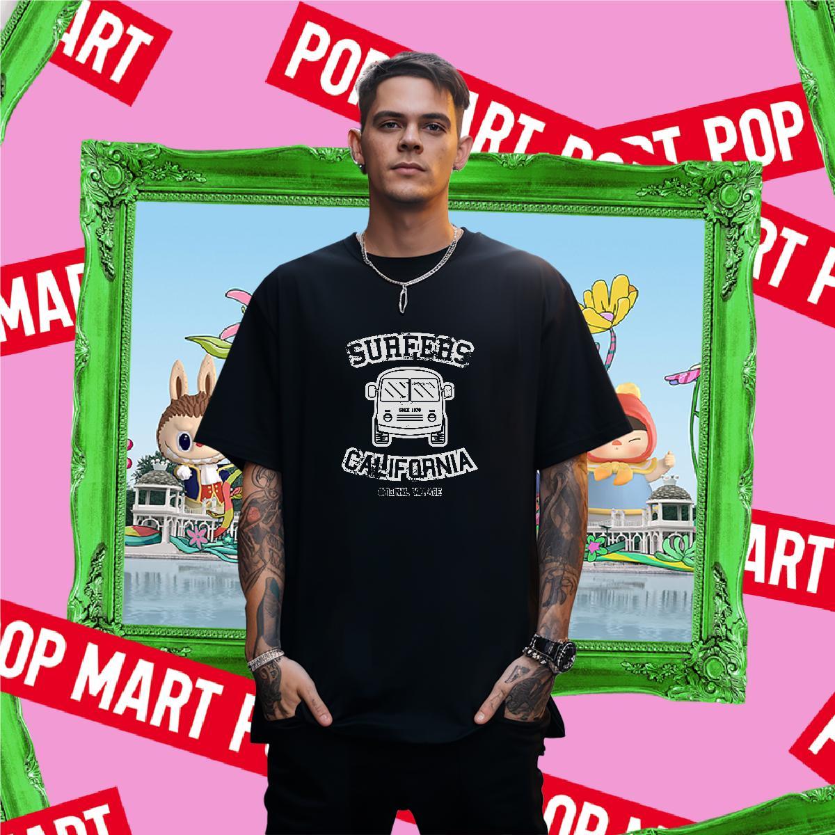 Popular Men Clothes T-Shirt letter 230g 100% Cotton Daily Outfit O Neck Short Sleeves Mens T Shirts Cartoon Printing L-4XL Fashion Clothings