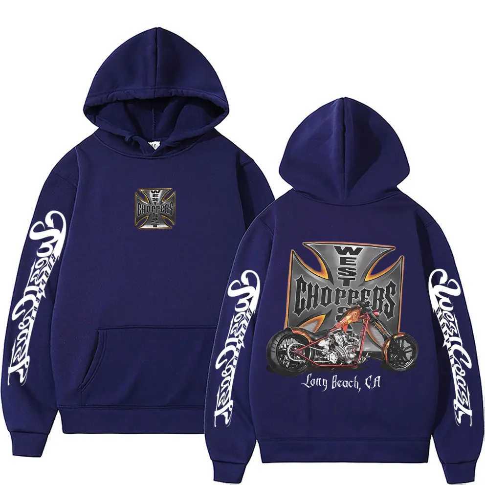West Coast helicopter graphic hoodie mens retro streetwear mens long sleeved oversized sportswear mens Gothic hoodieW24072536874 3