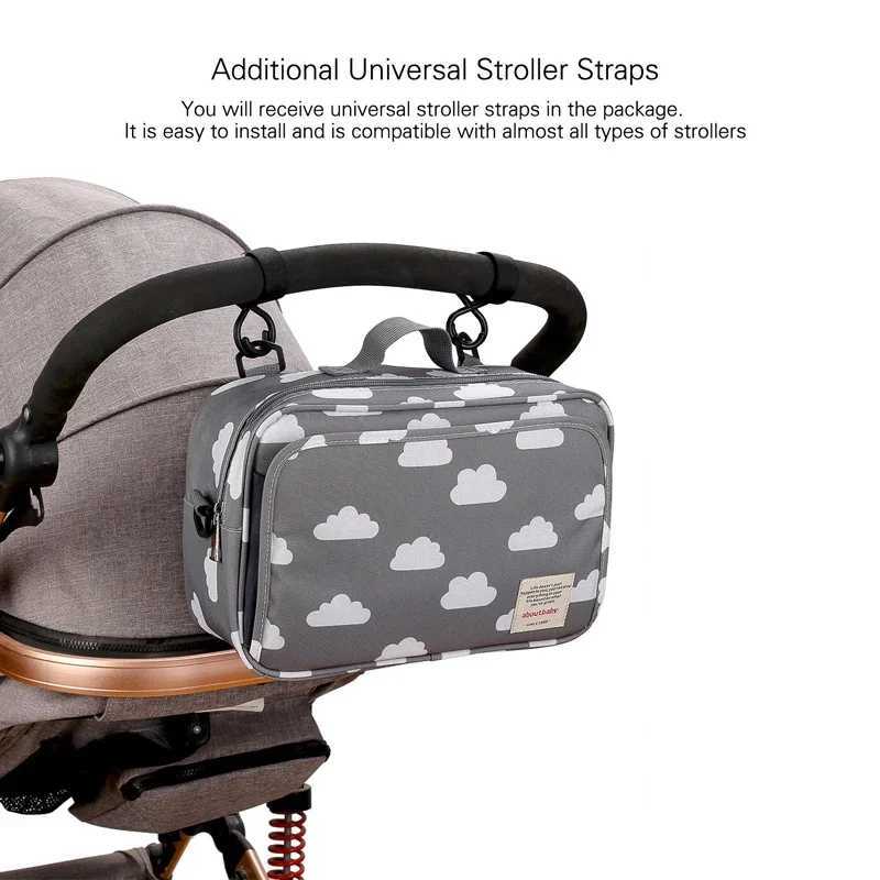 Baby stroller travel portable multifunctional care urine bag polyester waterproof storage bag W240812