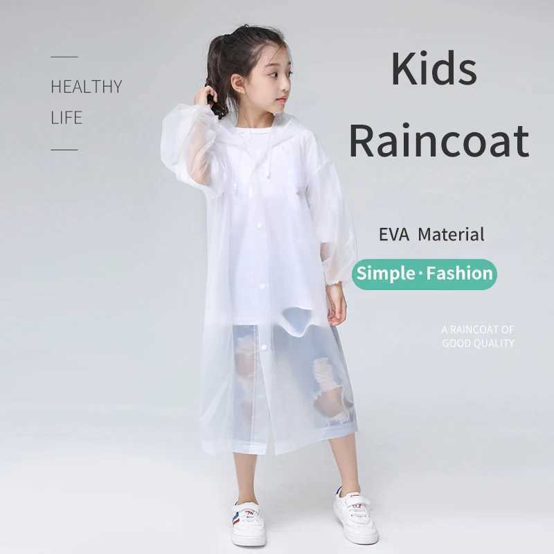 Disposable Kid Rain Coat 1PCS Portable Waterproof Child Rain Coat EVA Cute Kids Raincoat Impermeable Poncho for Children Y240810