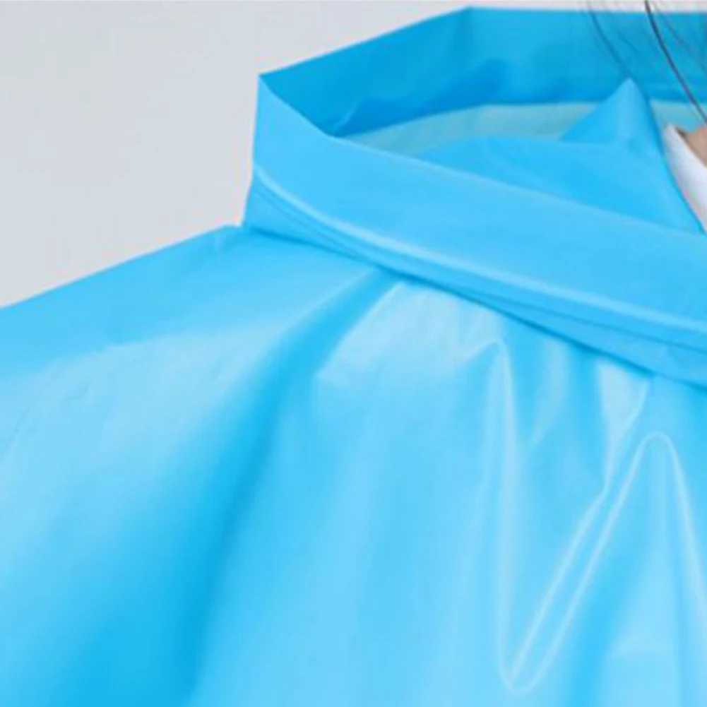Rain Ponchos Reusable Rain Coat with Drawstring Hood Rain Gear Thicken EVA for Boys Girls for 6-12 Years Old Children Y240810