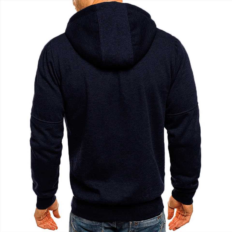 Men Casual Long Sleeve Zip Up Hoodies Tops Jacket Sports Fitness Gym Running Casual Pullover Tops Hooded Sweatshirt Coat OutwearXJ240812