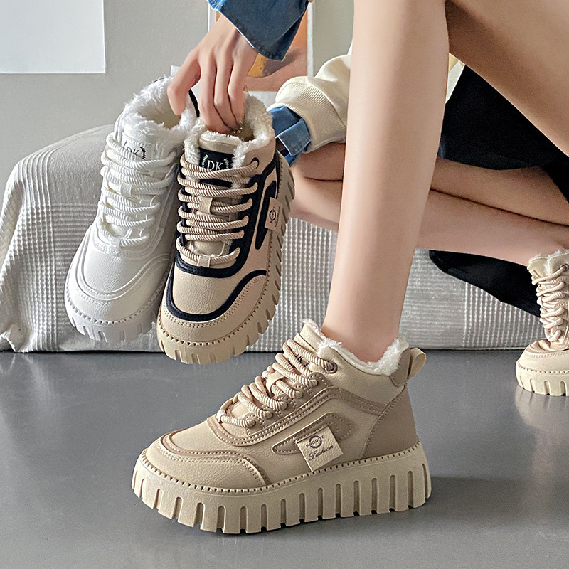 Ddmysports Korean Version Of Father S For Women Winter Plush Insulation High Top Instagram Trendy Student Casual Sports Cotton Shoes ZY Outdoor Shoes