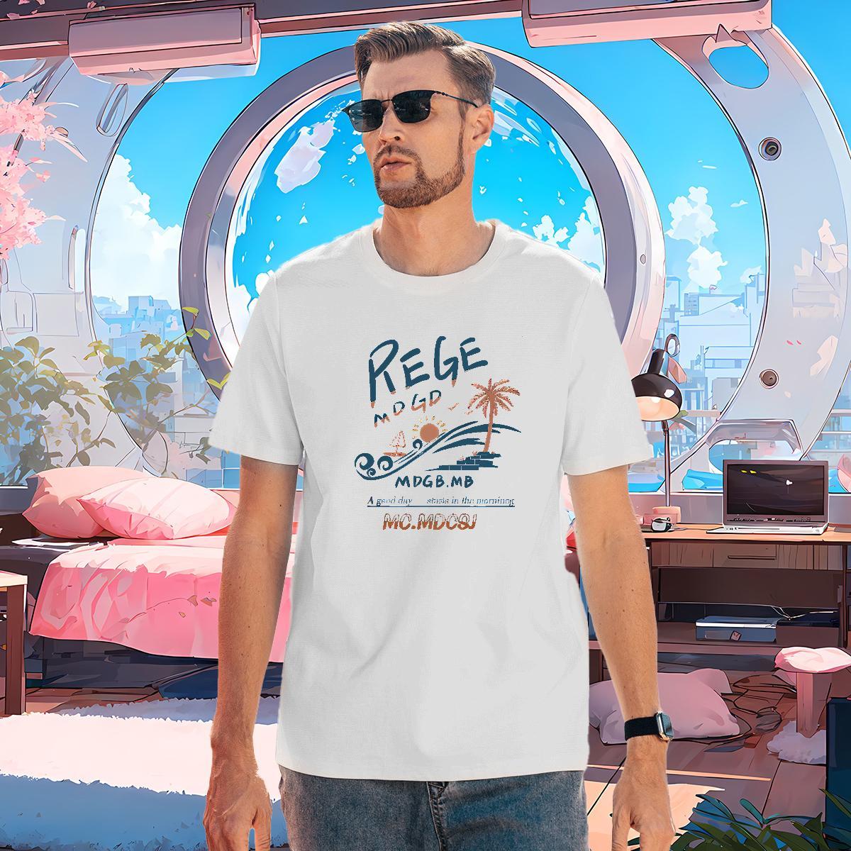 Wholesale Tshirt for Man Woman sea wave 100% Cotton 230g Daily Outfit Breathable Crew Neck T Shirts Men Custom Anime 2024 Designer Tees Shirts