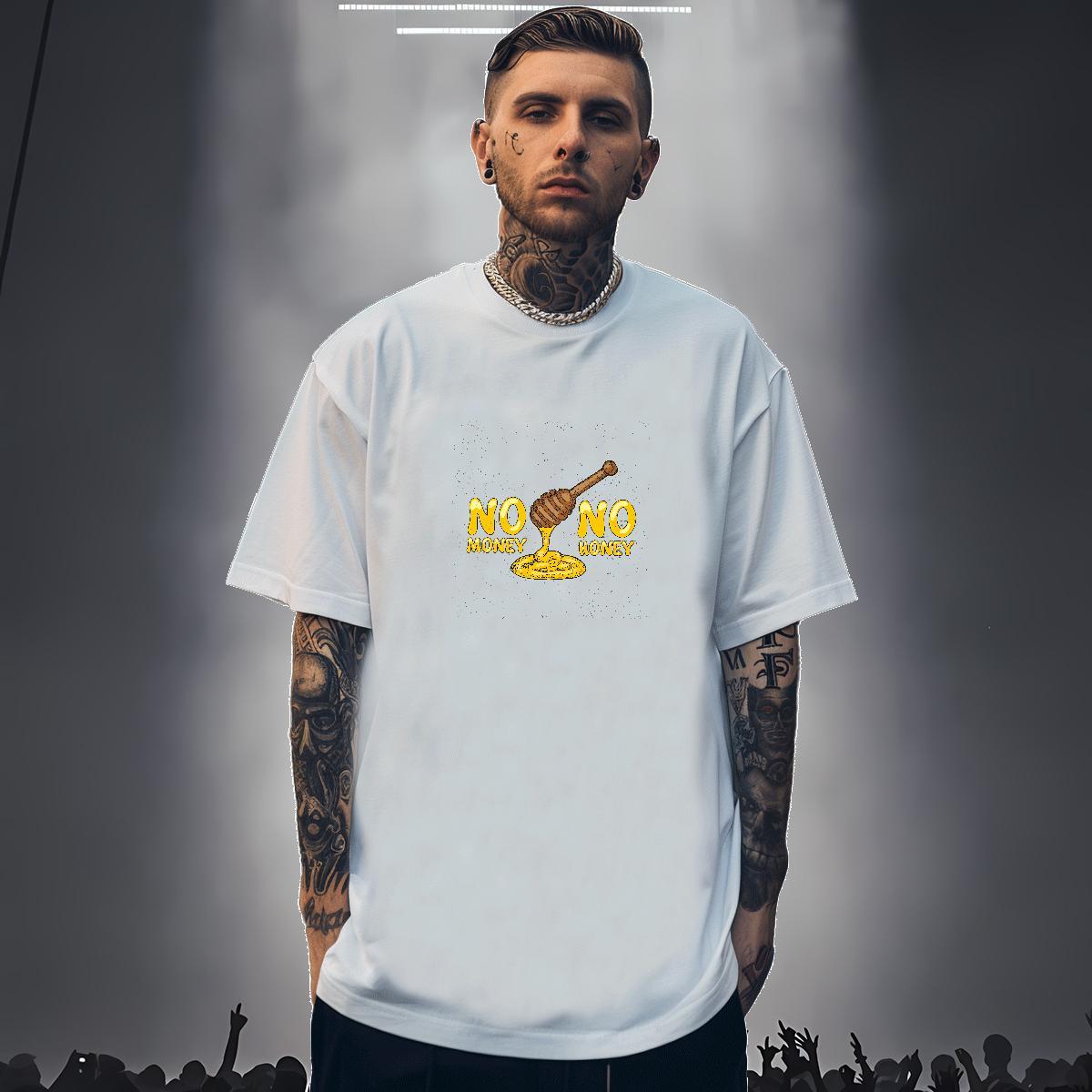Loose Fit Tshirts letter 100% Cotton 230g Street Casual Breathable Crew Neck T Shirt For Man White Plus Size Designer Clothes