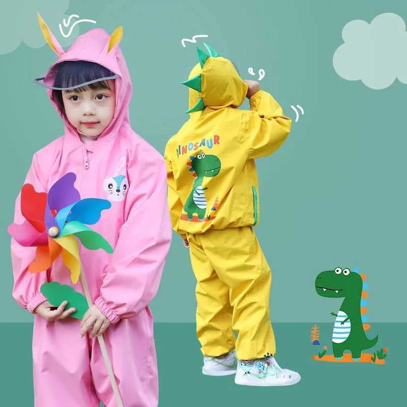 New 2022Childrens Suit Thickened Raincoat No Conjoined Student Poncho Keep Warm Outdoor Rain Gear Kids Rain Coat Y240810