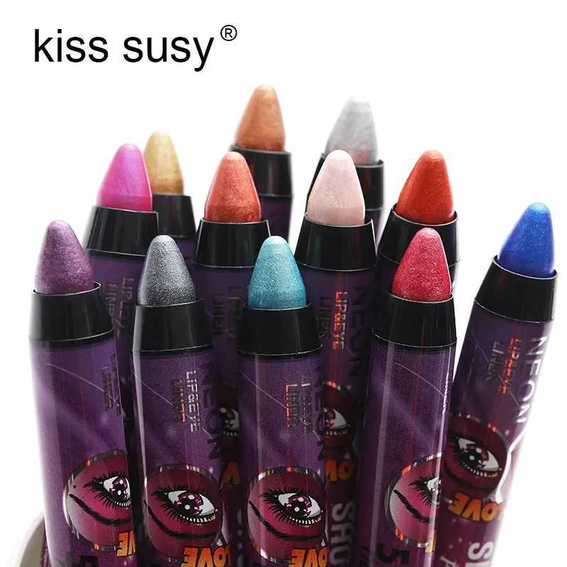2-in-1 eye shadow lipstick pencil waterproof shiny matte eye shadow makeup paint eye shadow penW241212