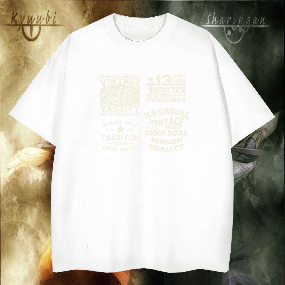 DIY Customized T Shirt For Man letter Tops 230g Pure Cotton Sports Casual Classic Black White O Neck Short Sleeves Tshirt for Man Woman