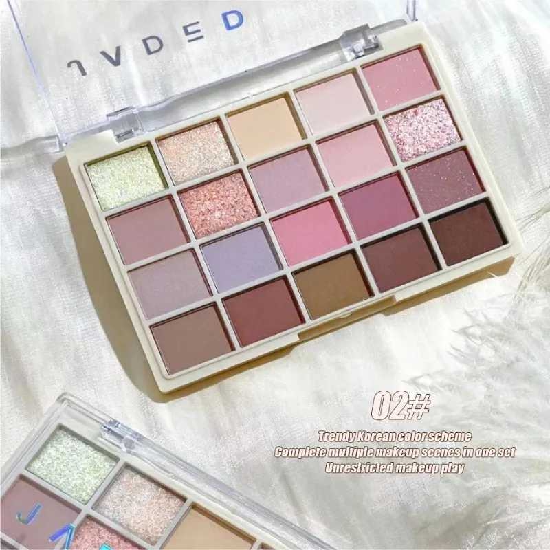 20 Color Blue Eyeshadow Palette Low Saturation Matte Makeup Glitter Waterproof Sweat-proof Summer Coral Color Gradient EyeshadowCL240812