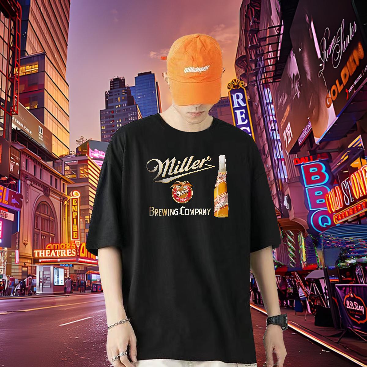 DIY T Street Soft Men Tshirts Tees Shirts Black Oversized Pure 230g 100% Cotton beer