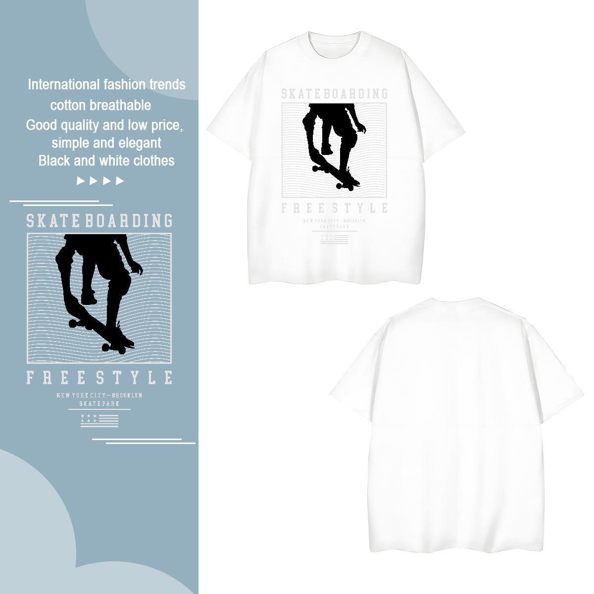 Designer Fashion T shirt 230g Cotton Tshirts Daily Outfit Round Neck Short Sleeve Anime Classic Polos